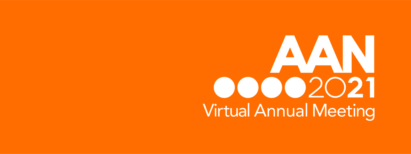NB Eventpage-V02-20210318_AAN-1450X540.png : AAN 2021 Virtual Annual Meeting logo on an orange background.