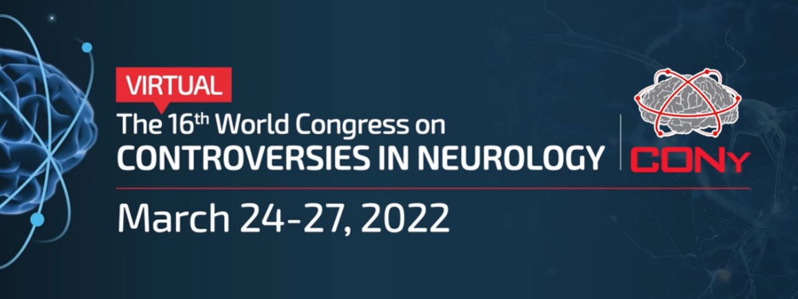 cony1160x435.jpg The Virtual 16th World Congress on Controversies in Neurology (CONy) banner March 2022